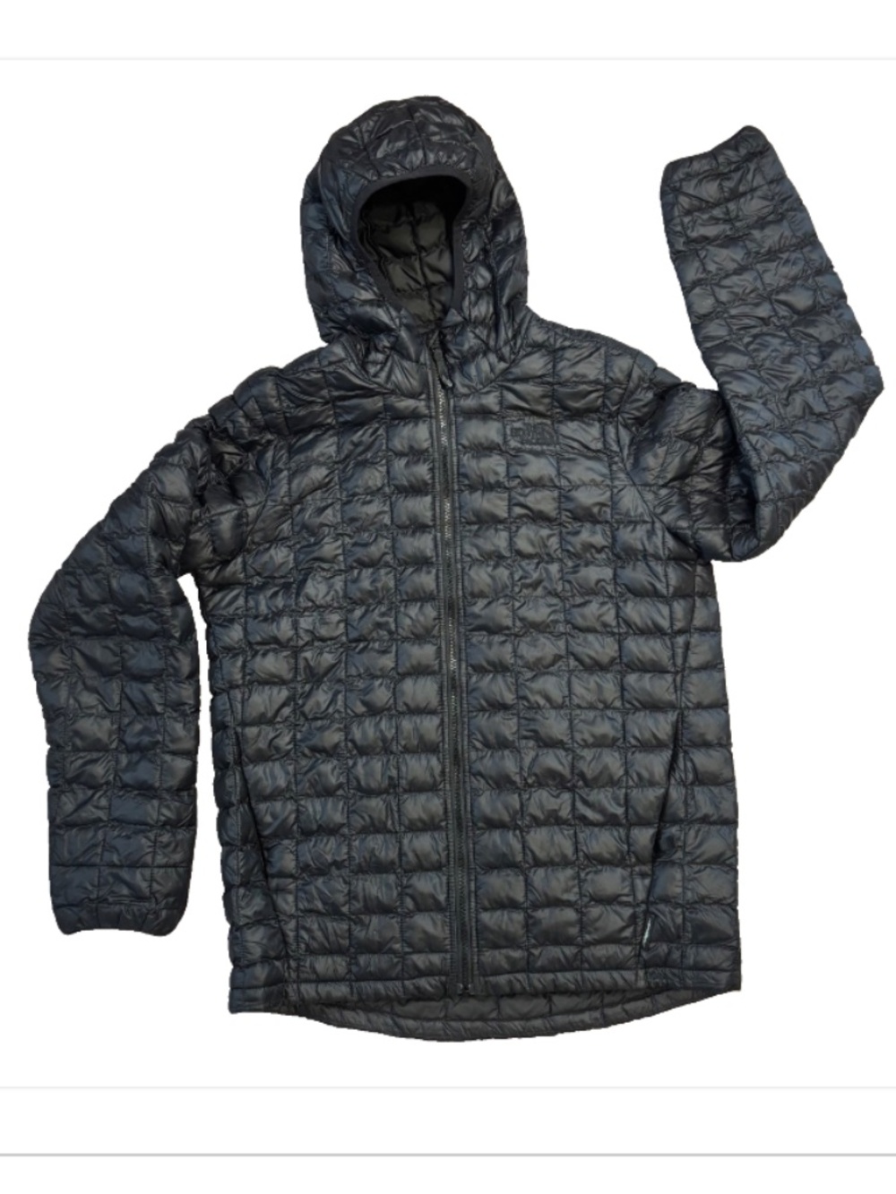 The North Face ThermoBall Eco Hoodie Jacket. Boys XL / Mens Small Black Puffer